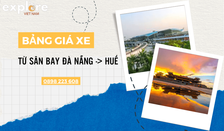 Giá xe từ sân bay Đà Nẵng đi Huế 4 – 7- 16 Chỗ